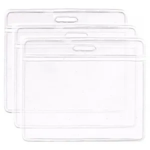 Protetor Bolsa PVC Cristal  HORIZONTAL p/ Crachs 6x9cm C/100 Unid